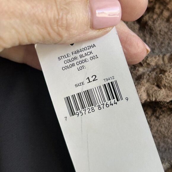 DKNY Classic Vintage Black Cropped Capri Pants Size 12 NWT $115 - Picture 10 of 11